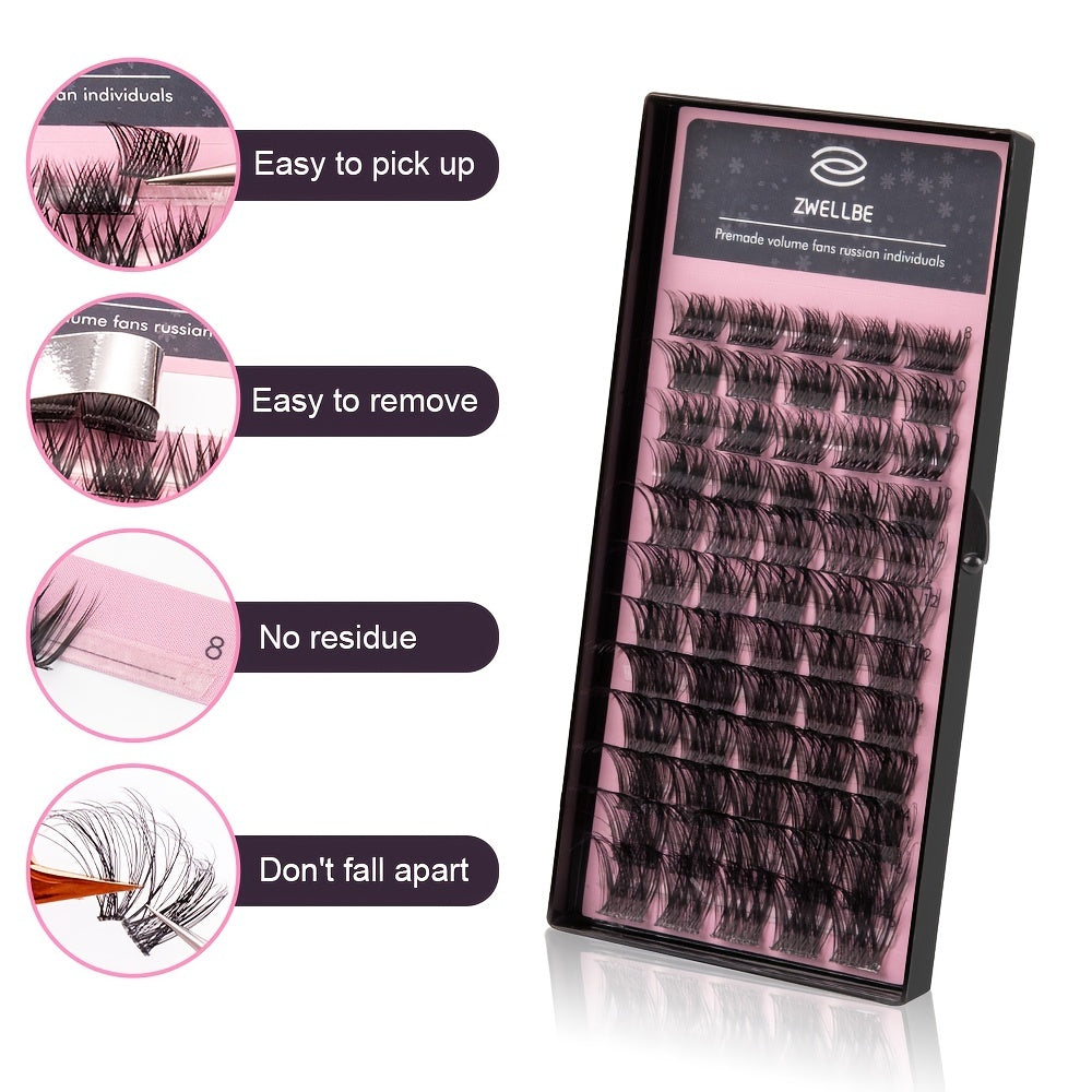 72 Clusters D Curling False Eyelashes Large Volume Extension