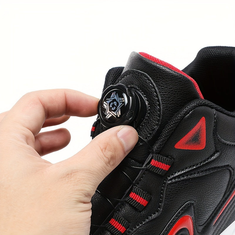 Men's Ankle Boots Rotating Buckle Non Slip Thermal Walking Shoes