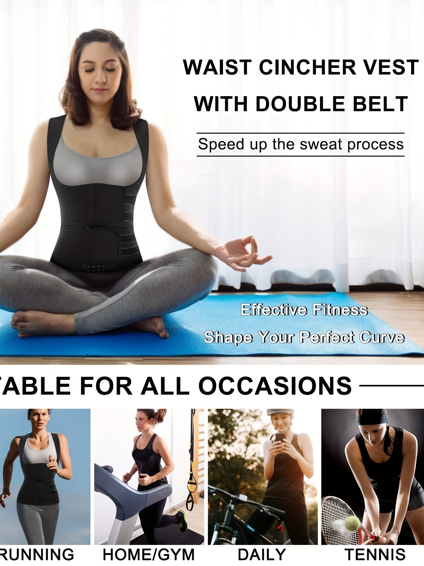 Women's Sauna Sweat Waist Trainer Vest for Weight Loss Workout