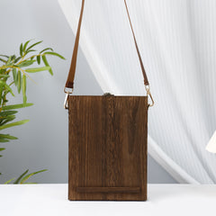 Wooden Writer Messenger Box Portable Satchel Storage Box