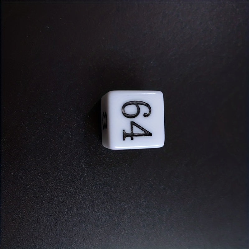 10pcs 16mm Yellow Right Angle Acrylic Number Dice Set
