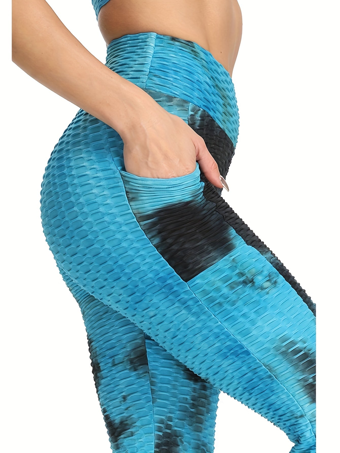 Tie Dye High Waist Yoga Pants Slim Fit Butt Lifting Workout Activewear
