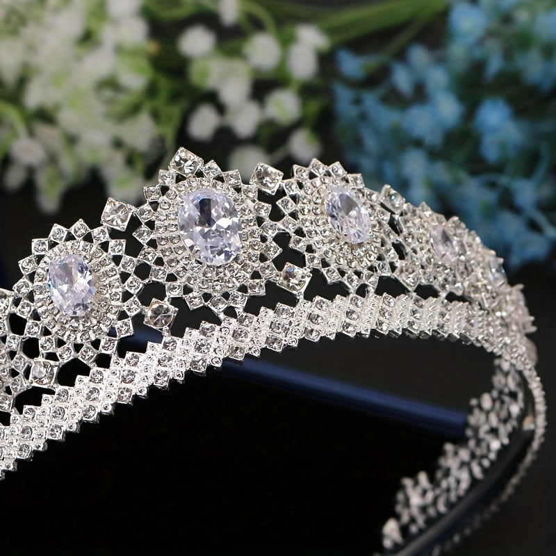 Rhinestone Crown Princess Jewelry Headband Zircon Crown