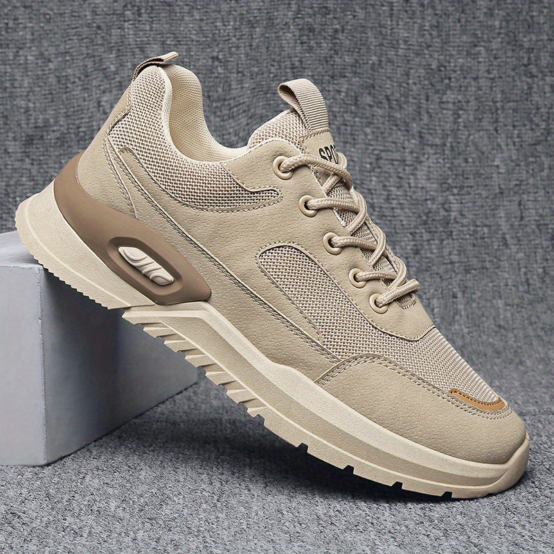 Men's Breathable Mesh Lace-up Walking Shoes Lightweight Anti-Skid Sneakers