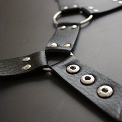 Men's Goth Leather Leg Strap for Stylish Look