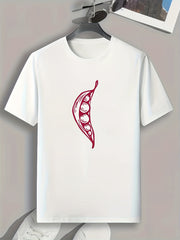 Men's Pease Print Graphic T-shirt for Summer