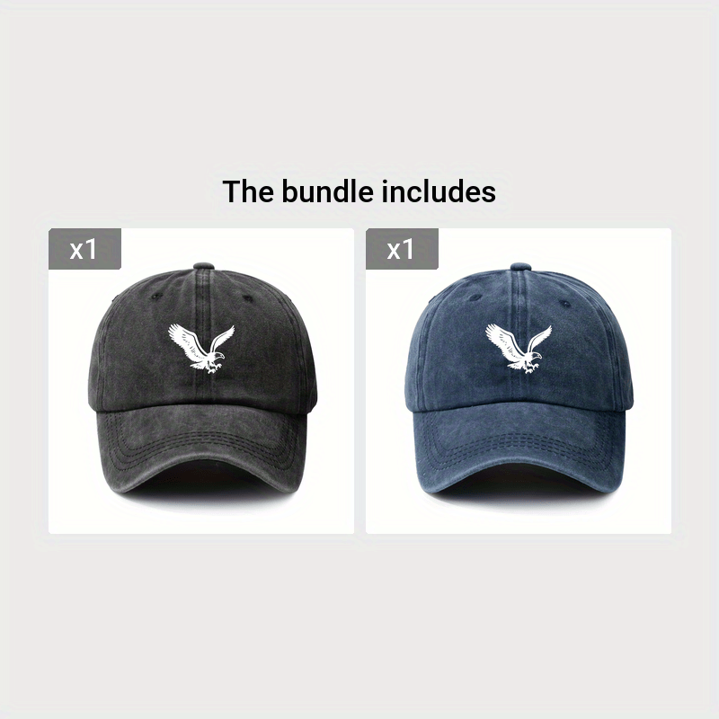 Unisex Eagle Printed Retro Baseball Cap Adjustable Sunscreen Hat