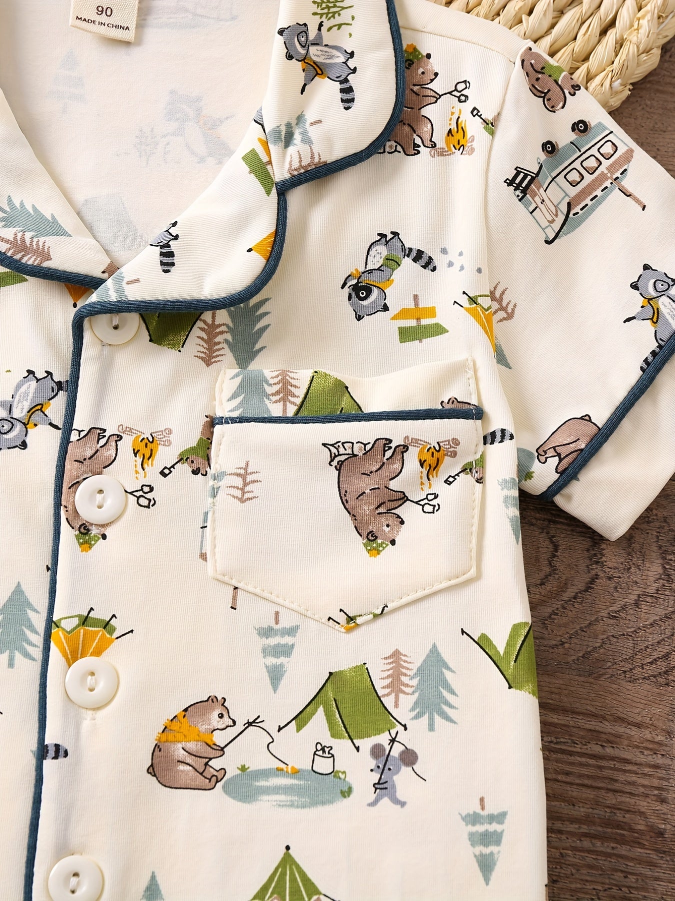 Boys Button Down Tops & Shorts Set