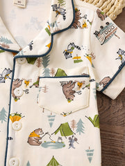 Boys Button Down Tops & Shorts Set