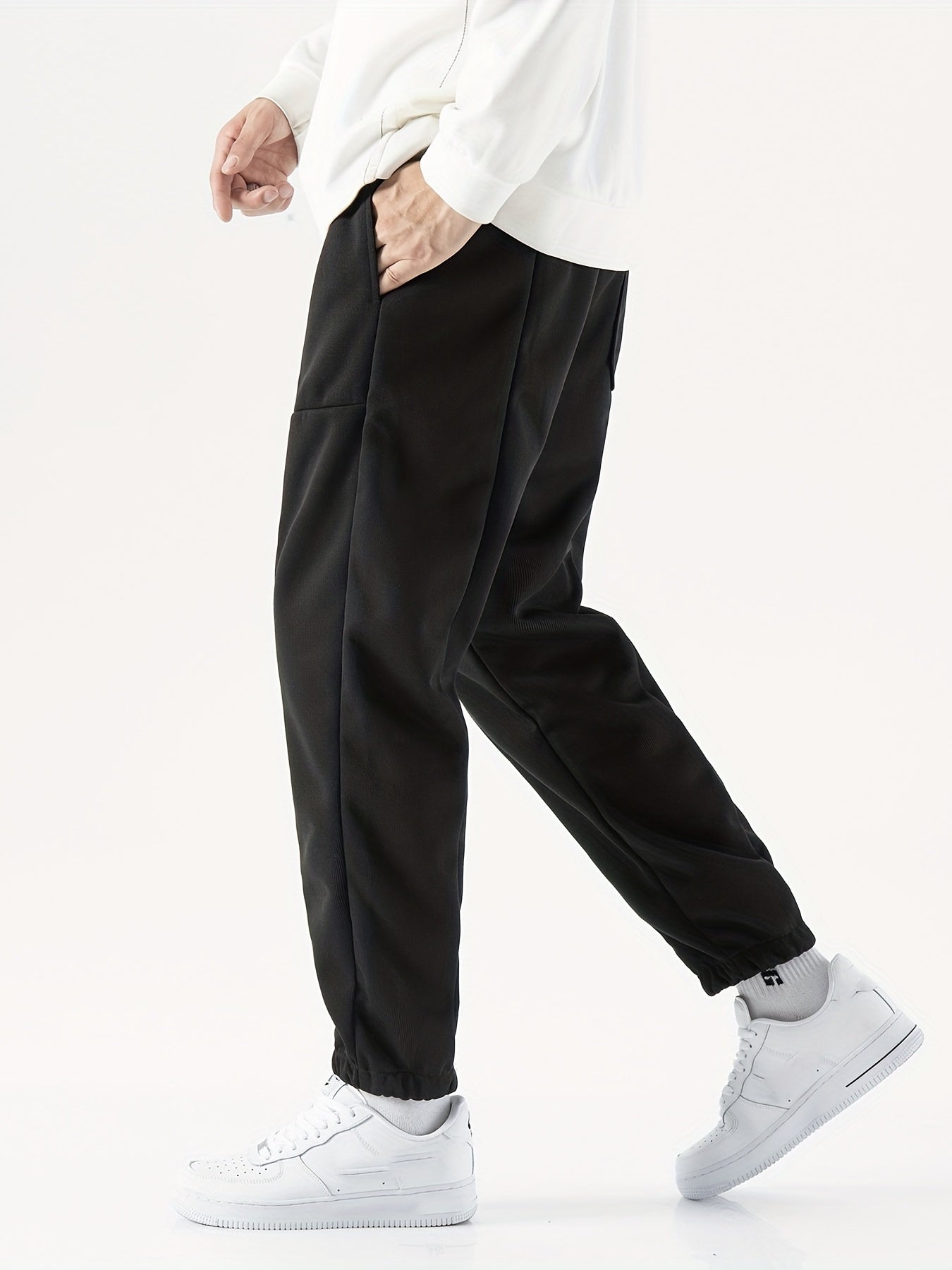 Men's Loose Fit Drawstring Joggers for Fitness Cycling