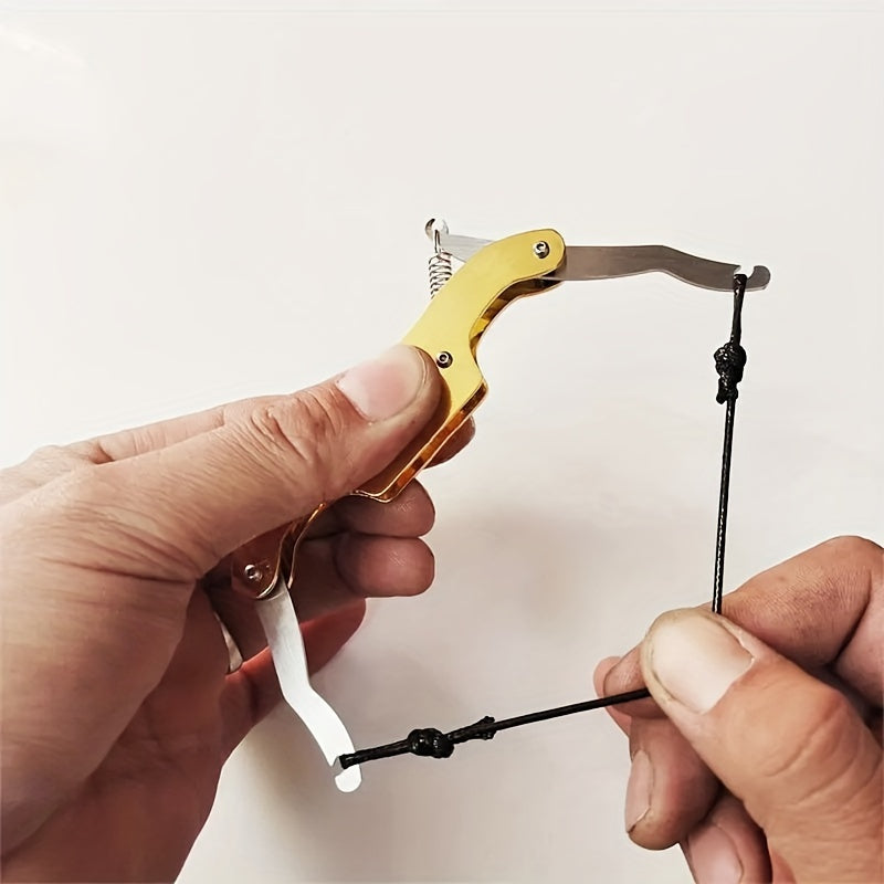 Golden Mini Bow and Arrow Toy Compound Bow Pulley Recurve Bow Toy