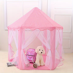 Kids Indoor Hexagonal Tulle Tent For Boys And Girls