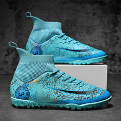 Men's High Top Turf Football Boots Outdoor Soccer Cleats