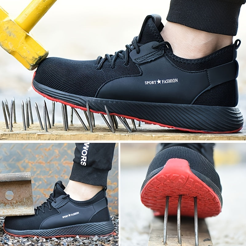 Men Work Shoes Lightweight Comfortable Puncture Proof Non Slip Indestructible