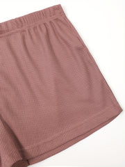 6 Pack Plus Size Waffle Knit Cami Top & Shorts Sleepwear Set