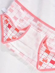 7 Pcs Cartoon Pattern Briefs Women's Panties