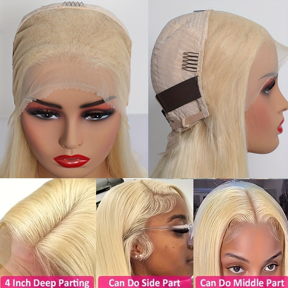 10A Brazilian Blonde Bob Wig 13x4 Lace Front Human Hair