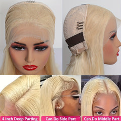 10A Brazilian Blonde Bob Wig 13x4 Lace Front Human Hair