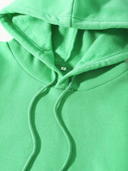 Solid Drawstring Hoodie Pullover Active Sweatshirt Women's