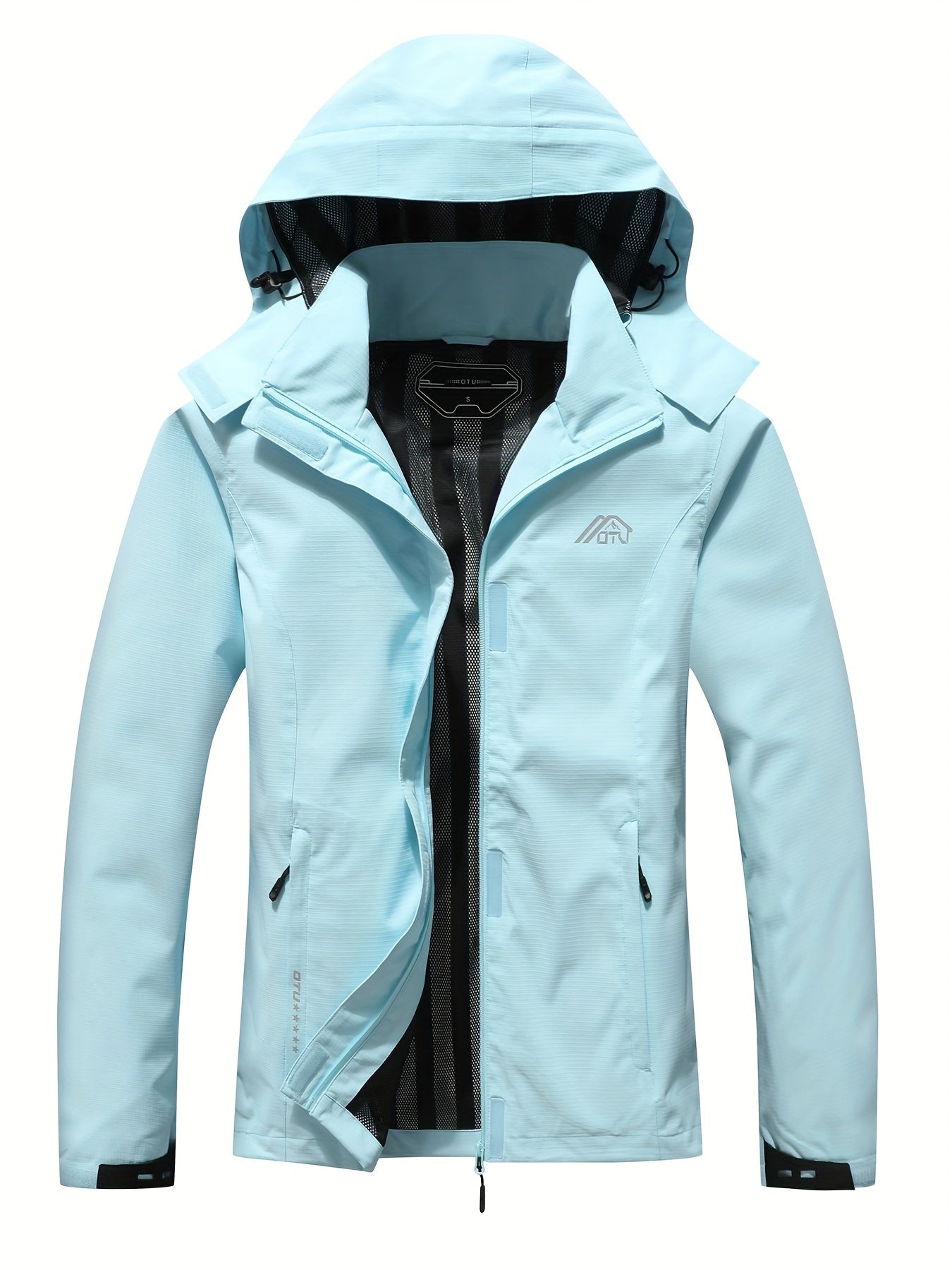Women's Waterproof Windproof Hooded Jacket for Hiking