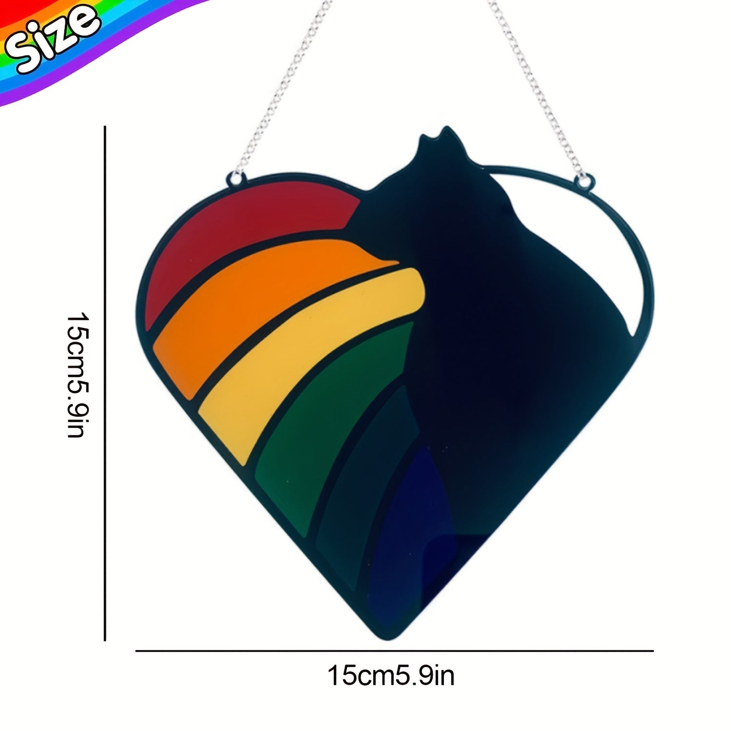 Rainbow Pet Sun Catcher Acrylic Window Hanging Decoration