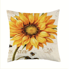 Sunflower Throw Cushion Cover - Home Decor Room Bedroom Living Room