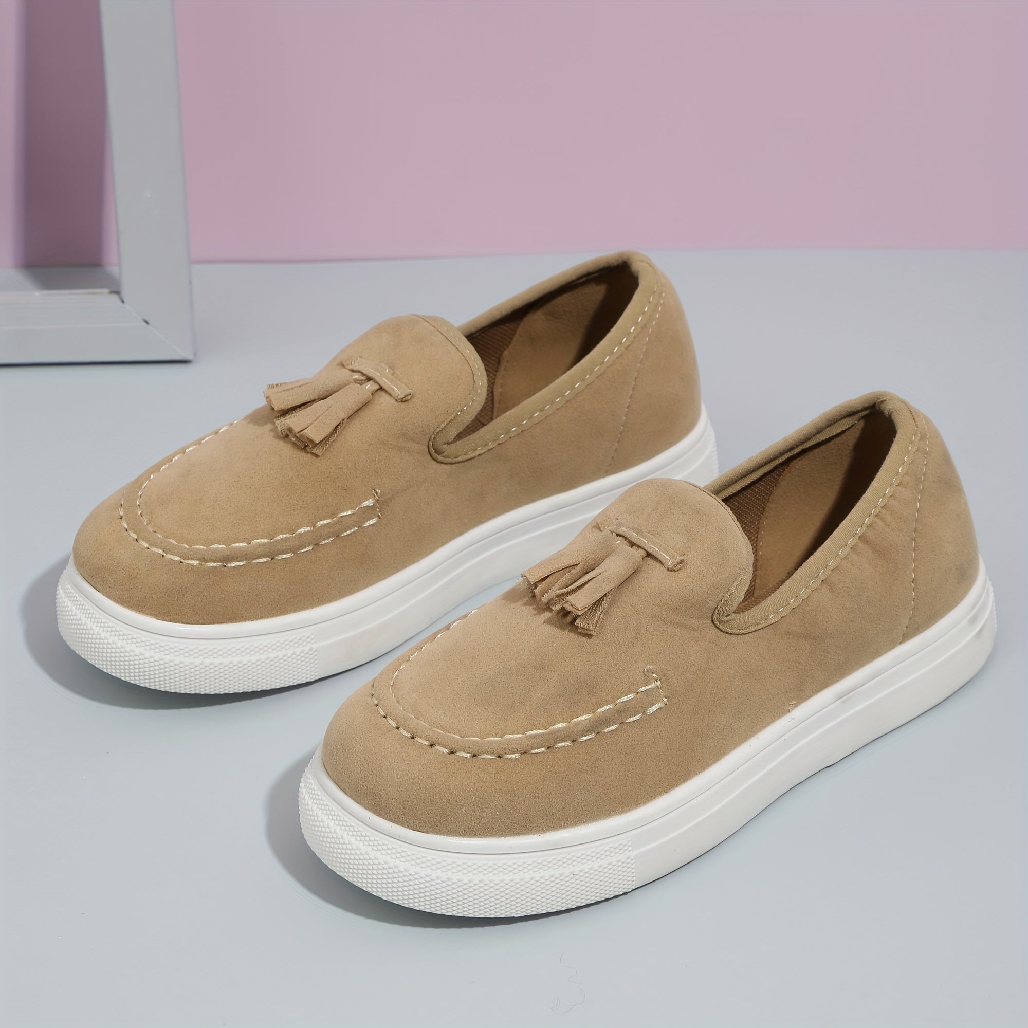 Boys Slip On Loafer Shoes Lightweight Comfortable Non Slip Flat Shoes