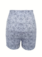 Baseball Heart Print Drawstring Shorts Casual Women's Clothing