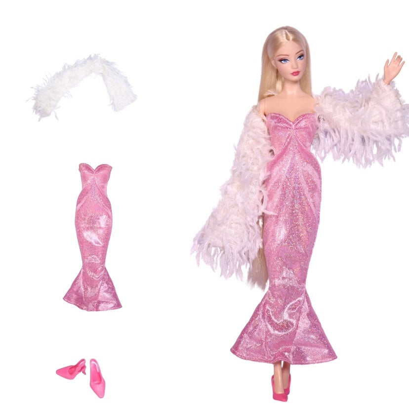 Mermaid Tail Dress for 11 8 inch Doll Clothes Doll Shoes Party Cosplay Skirt