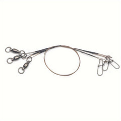 3pcs Sea Fishing Wire Leader with Bearing Swivel Fishing Tackle