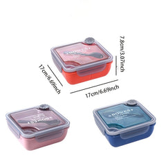 Square Lunch Box Inner Bladder Bento Box Leakproof PP Food Container