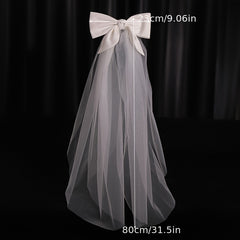 Bachelorette Party Hair Bow Wedding Hair Accessories Women Bow Veil Bride