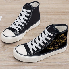 Golden Dragon Plush Lined Thermal Canvas Sneakers