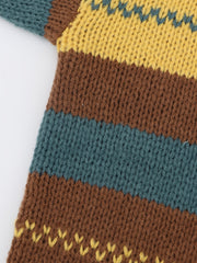 Striped Open Front Cardigan