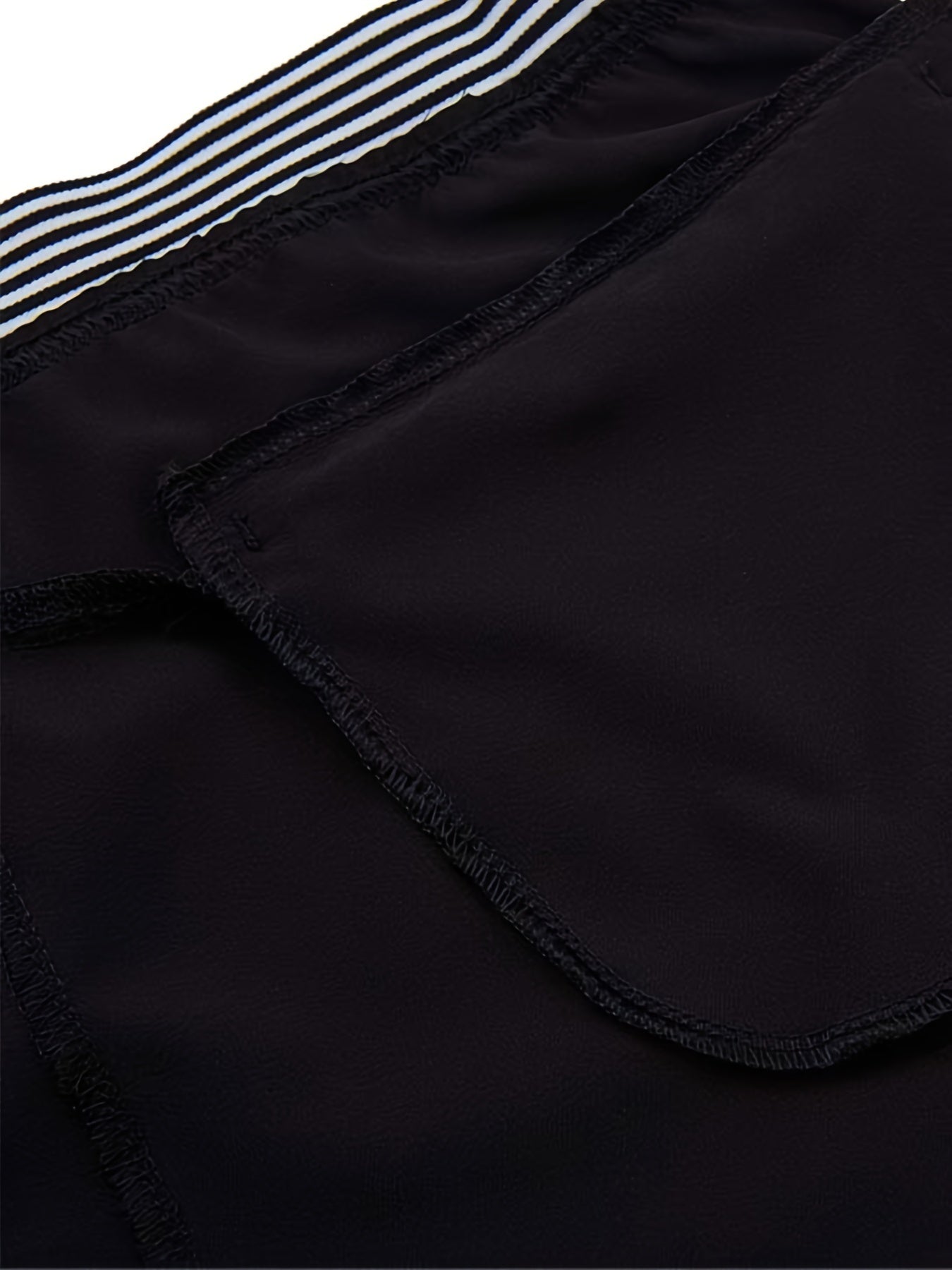 Striped & Letter Print Loose Shorts Gothic Summer Stylish Yoga Shorts