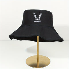 Easter Rabbit Embroidery Bucket Hat Wide Brim Candy Sun Hat Bunny Sunscreen Basi