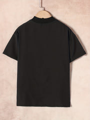 Boys LA Graphic Button Baseball Collar Shirt