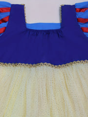 Girls Princess Dress Puff Sleeve Tulle Sequins Decor Cosplay Performance Dress