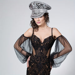 Crystal Bride Captain Hat Military Cap Hen Do Hat