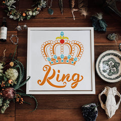 2pcs PET Hollow Out Drawing Stencils Crown Christmas Thanksgiving Craft Supplies