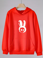 Girls Rabbit Pattern Long Sleeve Hooded Sweatshirt For Girls