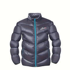 Men's Duck Down Hooded Jacket Casual Padded Coat Winter Windbreaker