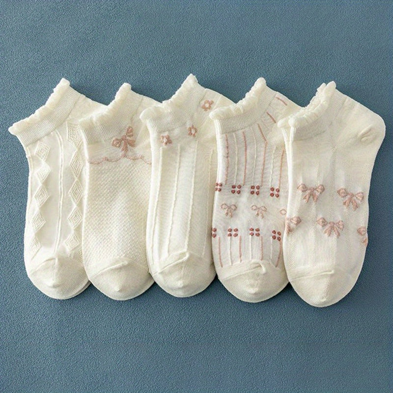 5pairs Sweet Texture Socks Pack Women's Socks