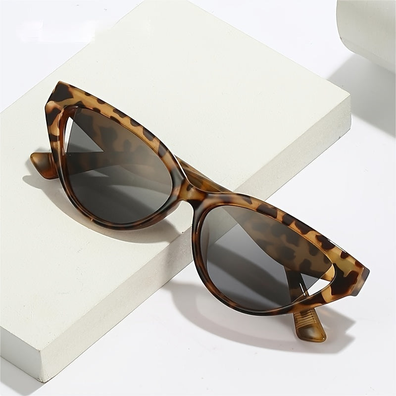 Leopard Cat Eye Sunglasses Small Frame UV400