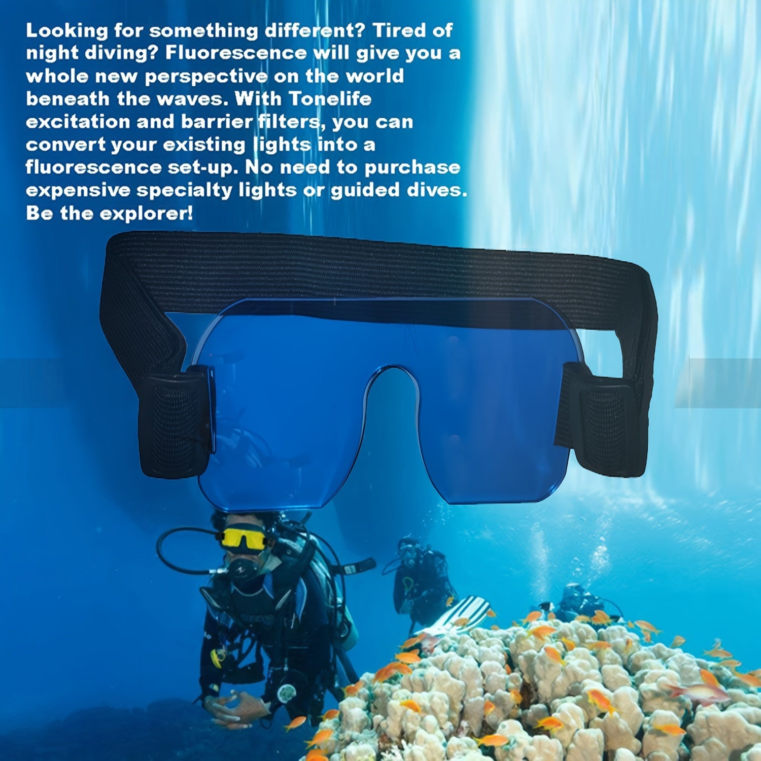 WOLFBEAM Fluorescence Filter Mask for Scuba Dive