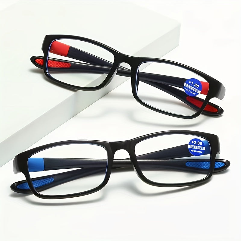 Sports Style Men's High-Def Reading Glasses with Case