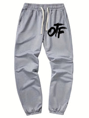 Men's Letter Print Joggers Casual Loose Fit Pants