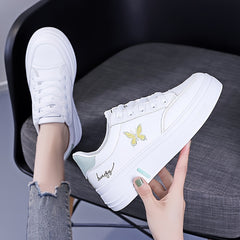 Women's Butterfly Pattern Low Skate Shoes Casual Sneakers