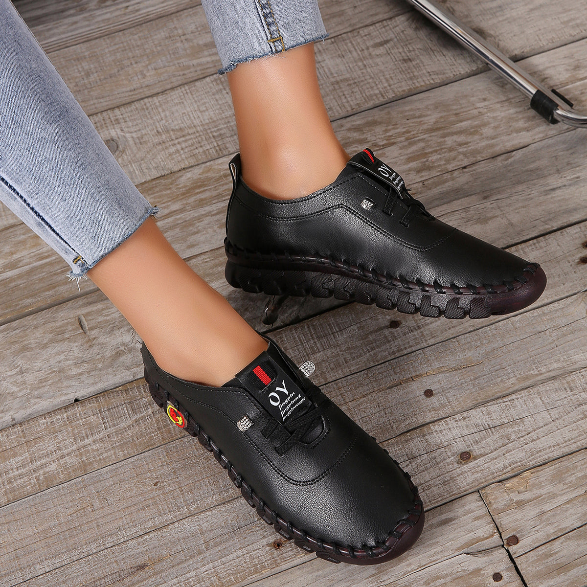 Women's Flat Lace Up Anti-Skid Sneakers
