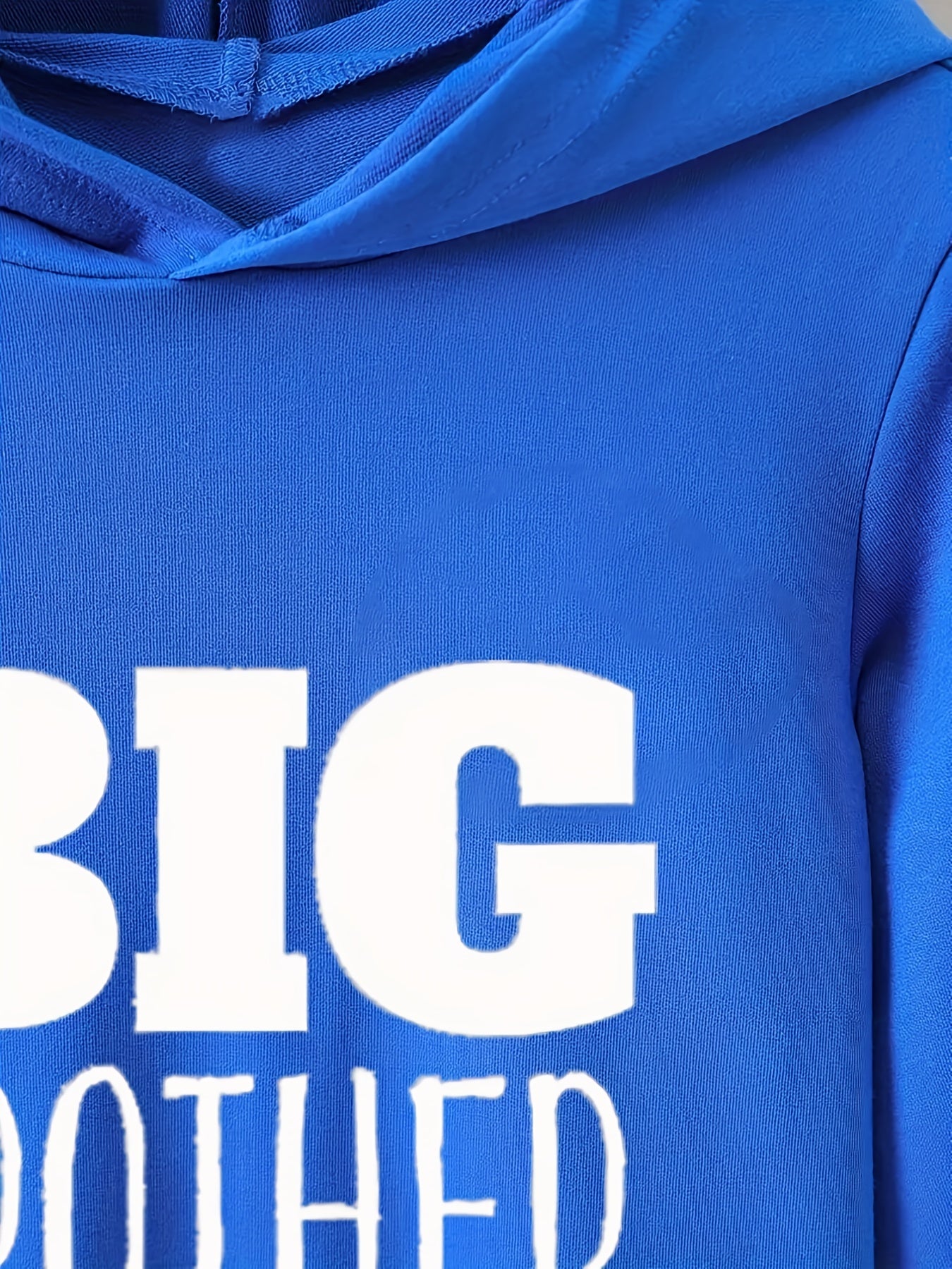 Boy's Big Brother Print Hoodie Casual Hooded Sweatshirt For Fall Winter